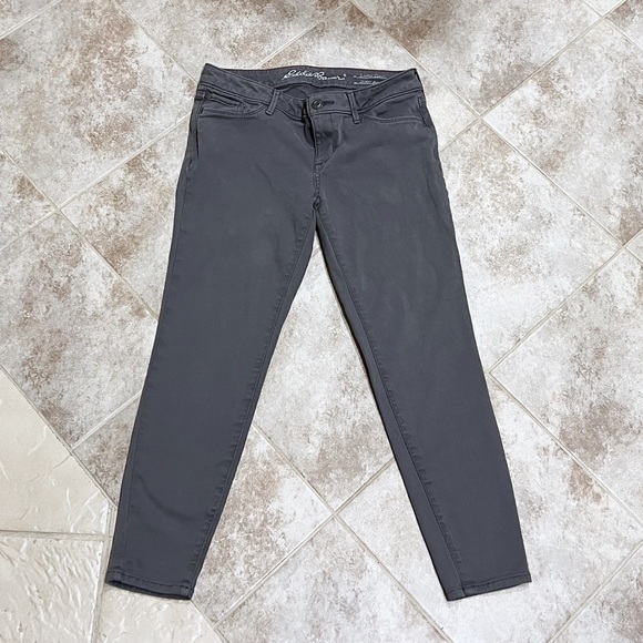 Eddie Bauer Slightly Curvy Skinny Ankle Jeans Low Rise Stretch Gray 2 Petite - Picture 7 of 9